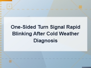 Diagnosing a Rapid Blinking Turn Signal After Cold Weather
